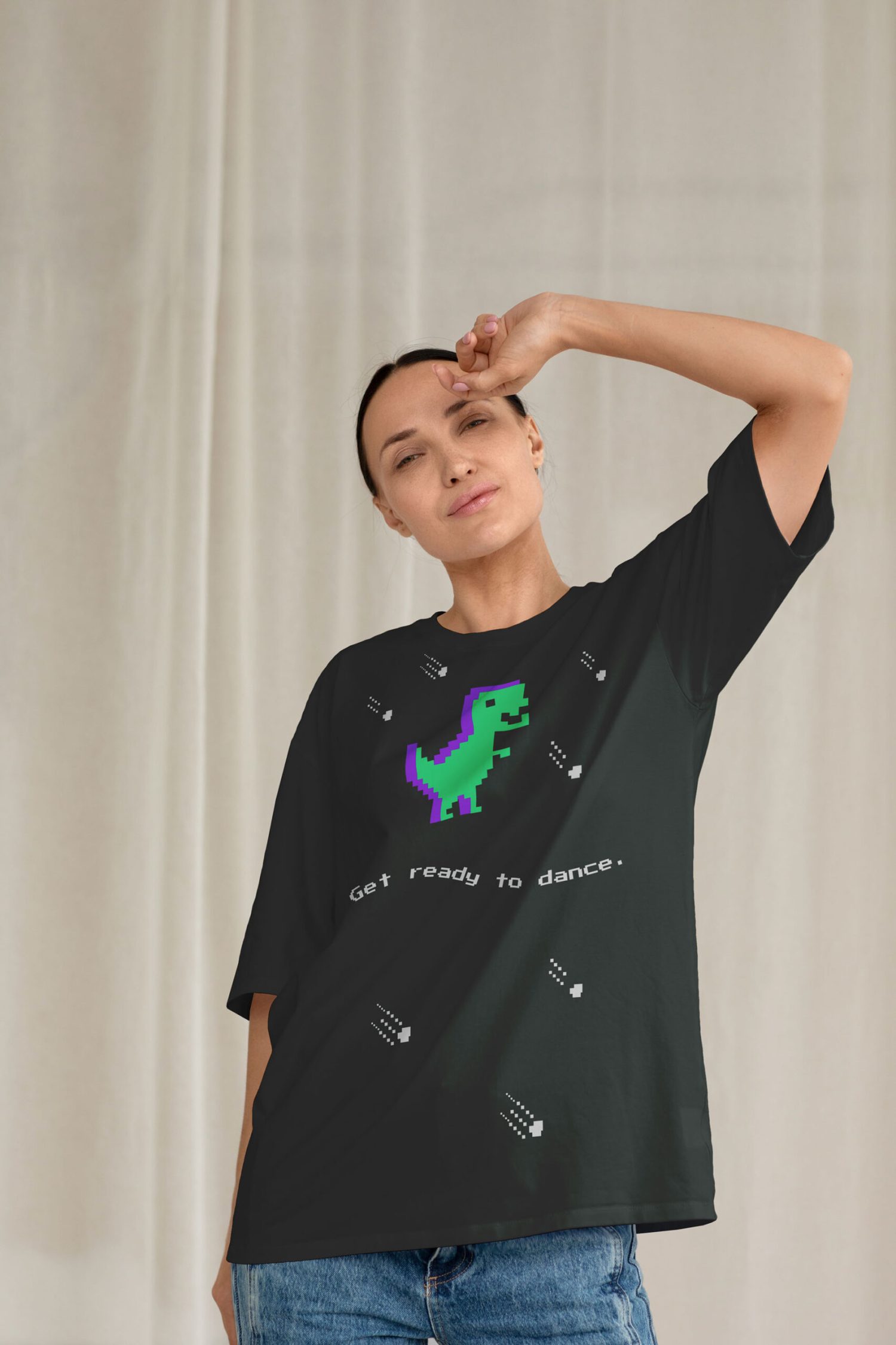 10172375 GET READY TO DANCE WITH DINO SHIRT MOCK UP